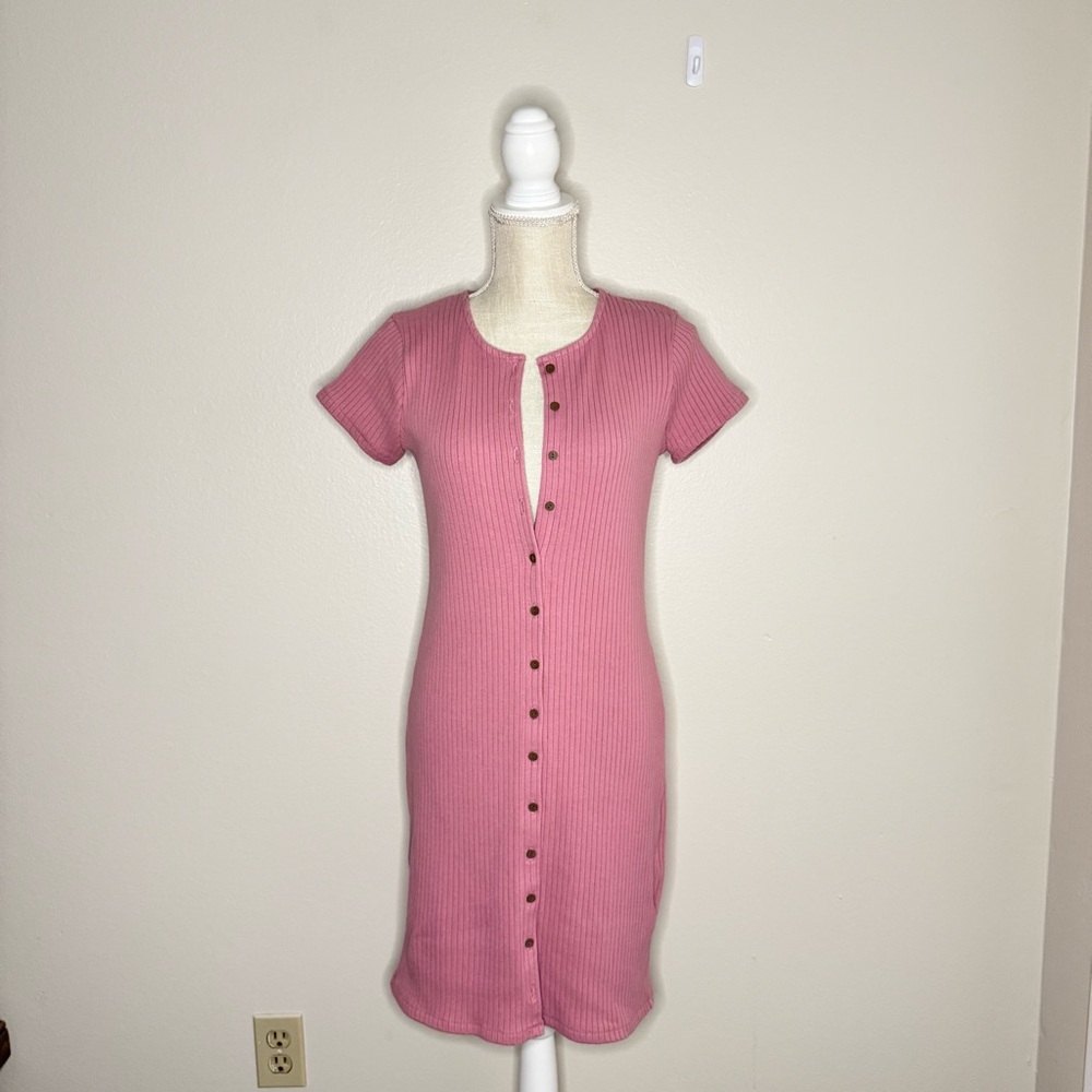 MADEWELL | Button-Down Ribbed Dress - Picture 5 of 7